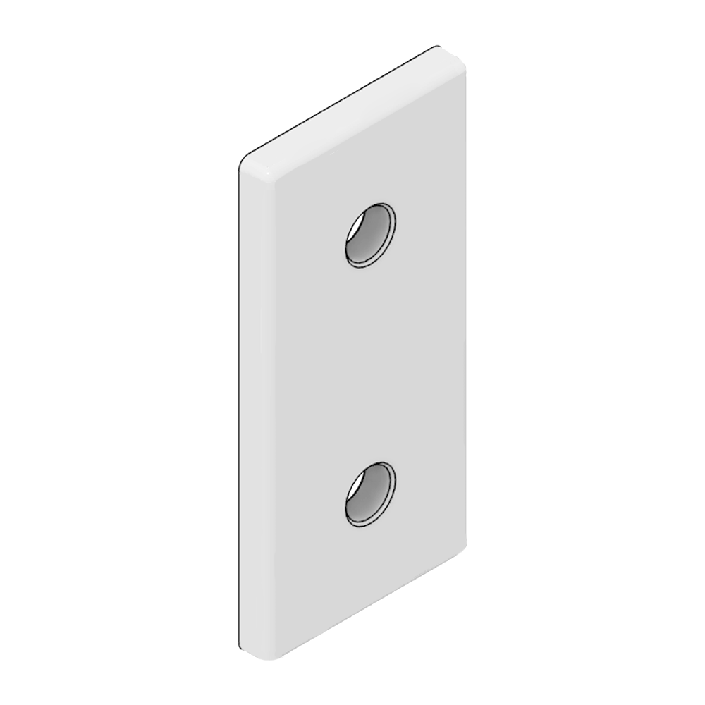 41-110-1SS MODULAR SOLUTIONS TIE PLATE 45MM X 90MM X 6MM<BR>CREATES RIGHT ANGLE, S.S. HARDWARE, 2 THRU HOLES